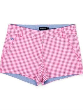 Southern Marsh Pink Gingham Women's Cotton Shorts